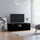 Televizoriaus spintelė, juoda, 120x34x37cm, apdirbta mediena