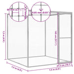 Narvas katėms, 1,5x1,5x1,5m, galvanizuotas plienas