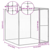 Narvas katėms, 1,5x1,5x1,5m, galvanizuotas plienas