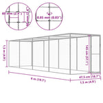 Narvas katėms, 6x1,5x1,5m, galvanizuotas plienas