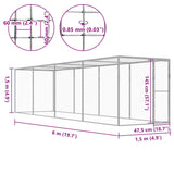 Narvas katėms, 6x1,5x1,5m, galvanizuotas plienas