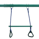 Sūpynių rinkinys su gimnastikos žiedais ir 4 sūpynėmis, plienas