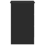 Rašomasis stalas, juodos spalvos, 90x45x76cm, apdirbta mediena