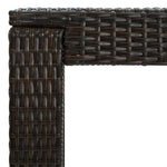 Sodo baro staliukas, rudas, 60,5x60,5x110,5cm, poliratanas