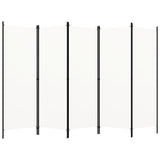 Kambario pertvara, 5 dalių, baltos spalvos, 250x180cm