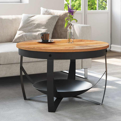 Kavos staliukas, skersmuo 68x43cm, akacijos medienos masyvas