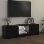 TV spintelė su LED apšvietimu, juodos spalvos, 120x30x35,5cm