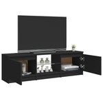 TV spintelė su LED apšvietimu, juodos spalvos, 120x30x35,5cm
