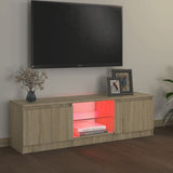 TV spintelė su LED apšvietimu, ąžuolo spalvos, 120x30x35,5cm