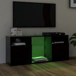 Televizoriaus spintelė su LED apšvietimu, juoda, 120x30x50cm