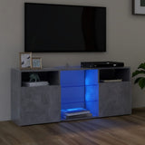Televizoriaus spintelė su LED, betono pilka, 120x30x50cm