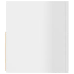 TV spintelė su LED apšvietimu, balta, 90x35x40cm, blizgi