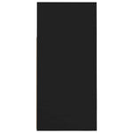 Šoninė spintelė su LED apšvietimu, juodos spalvos, 80x35x75cm