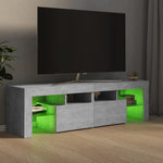 Televizoriaus spintelė su LED, betono pilka, 140x36,5x40cm