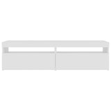 Televizoriaus spintelės su LED, 2vnt., baltos, 75x35x40cm