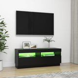 Televizoriaus spintelė su LED apšvietimu, juoda, 100x35x40cm