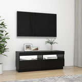 Televizoriaus spintelė su LED apšvietimu, juoda, 100x35x40cm