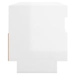 TV spintelė su LED apšvietimu, balta, 100x35x40cm, blizgi