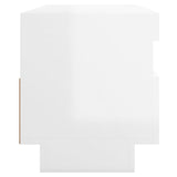 TV spintelė su LED apšvietimu, balta, 100x35x40cm, blizgi