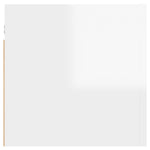 Sieninės TV spintelės, 2vnt., baltos, 30,5x30x30cm, blizgios