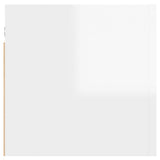 Sieninės TV spintelės, 2vnt., baltos, 30,5x30x30cm, blizgios
