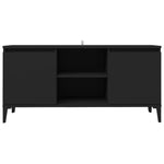 TV spintelė su metalinėmis kojelėmis, juoda, 103,5x35x50cm