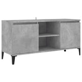 TV spintelė su metalinėmis kojelėmis, pilka, 103,5x35x50cm