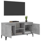 TV spintelė su metalinėmis kojelėmis, pilka, 103,5x35x50cm