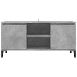 TV spintelė su metalinėmis kojelėmis, pilka, 103,5x35x50cm