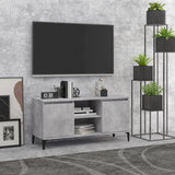 TV spintelė su metalinėmis kojelėmis, pilka, 103,5x35x50cm
