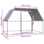 Lauko narvas viščiukams, 3x2x2m, galvanizuotas plienas