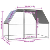 Lauko narvas viščiukams, 3x2x2m, galvanizuotas plienas