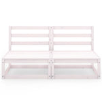 Dvivietė sodo sofa, baltos spalvos, pušies medienos masyvas