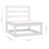 Dvivietė sodo sofa, baltos spalvos, pušies medienos masyvas