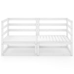 Dvivietė sodo sofa, baltos spalvos, pušies medienos masyvas
