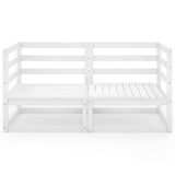Dvivietė sodo sofa, baltos spalvos, pušies medienos masyvas