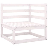 Keturvietė sodo sofa, baltos spalvos, pušies medienos masyvas
