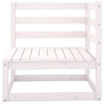 Keturvietė sodo sofa, baltos spalvos, pušies medienos masyvas
