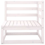 Keturvietė sodo sofa, baltos spalvos, pušies medienos masyvas