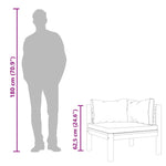 Modulinė kampinė sofa su tamsiai pilkomis pagalvėmis, akacija