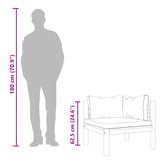 Modulinė kampinė sofa su tamsiai pilkomis pagalvėmis, akacija
