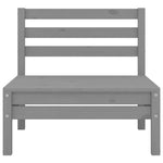 Dvivietė sodo sofa, pilka, pušies medienos masyvas (806589)