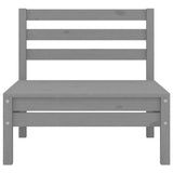 Dvivietė sodo sofa, pilka, pušies medienos masyvas (806589)