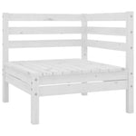 Dvivietė sodo sofa, baltos spalvos, pušies medienos masyvas