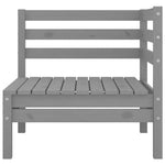 Dvivietė sodo sofa, pilkos spalvos, pušies medienos masyvas