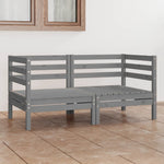 Dvivietė sodo sofa, pilkos spalvos, pušies medienos masyvas