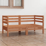 Dvivietė sodo sofa, medaus rudos spalvos, pušies masyvas