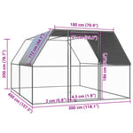 Lauko narvas viščiukams, 3x4x2m, galvanizuotas plienas