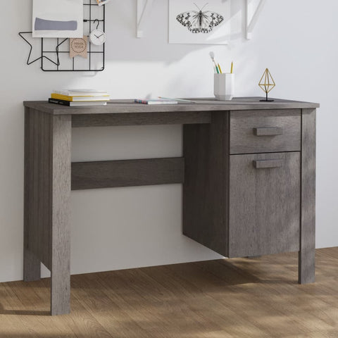Rašomasis stalas HAMAR, šviesiai pilkas, 113x50x75cm, pušis