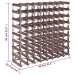 Vyno laikiklis 72 buteliams, rudas, pušies medienos masyvas